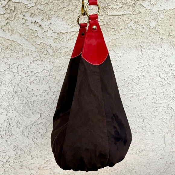 Caerulea Italian Suede Brown Bag - Picture 4 of 16